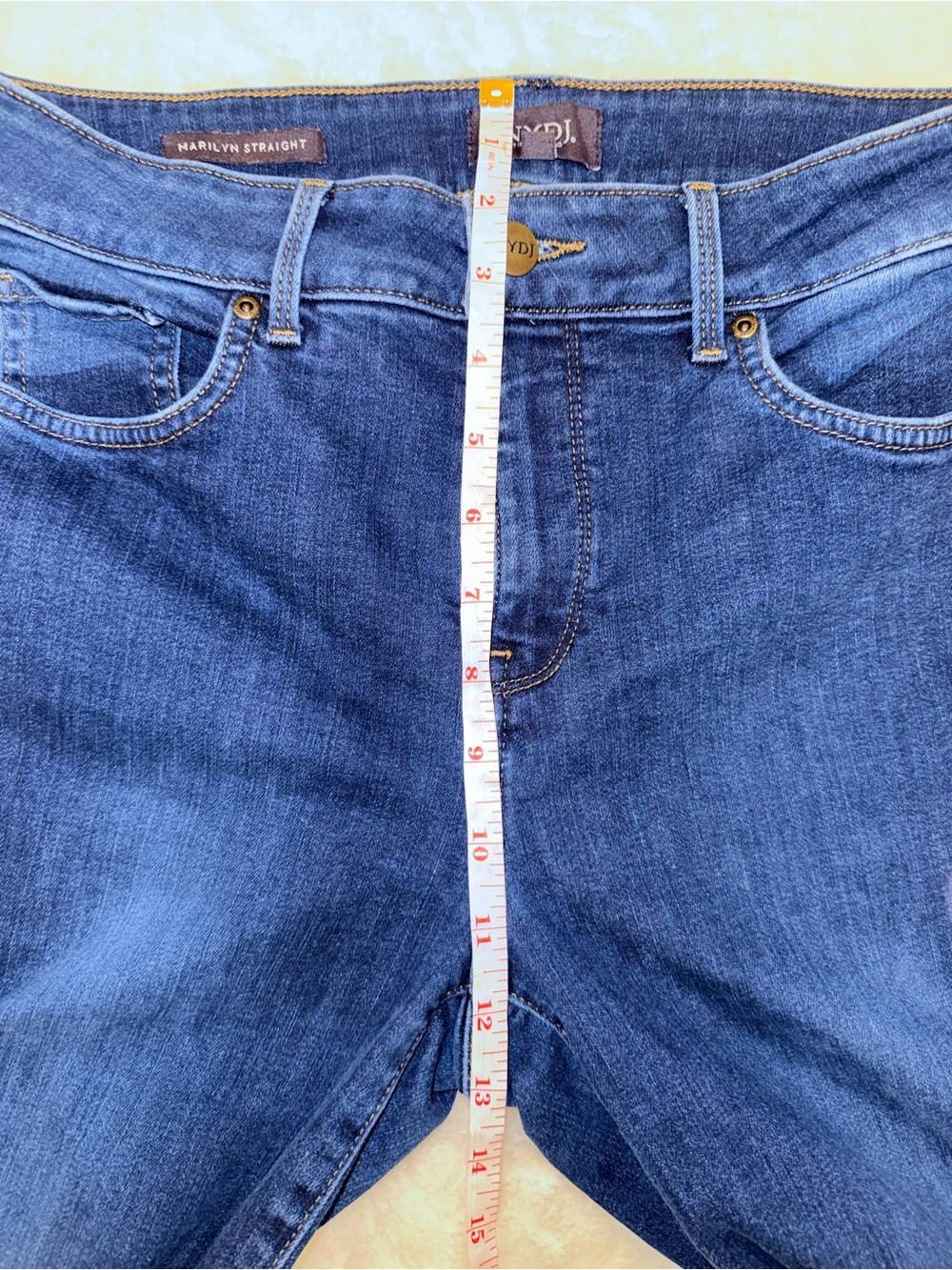 2 x 20$ NYDJ Dark Blue Straight-Leg Jeans Size 8 - Picture 8 of 10